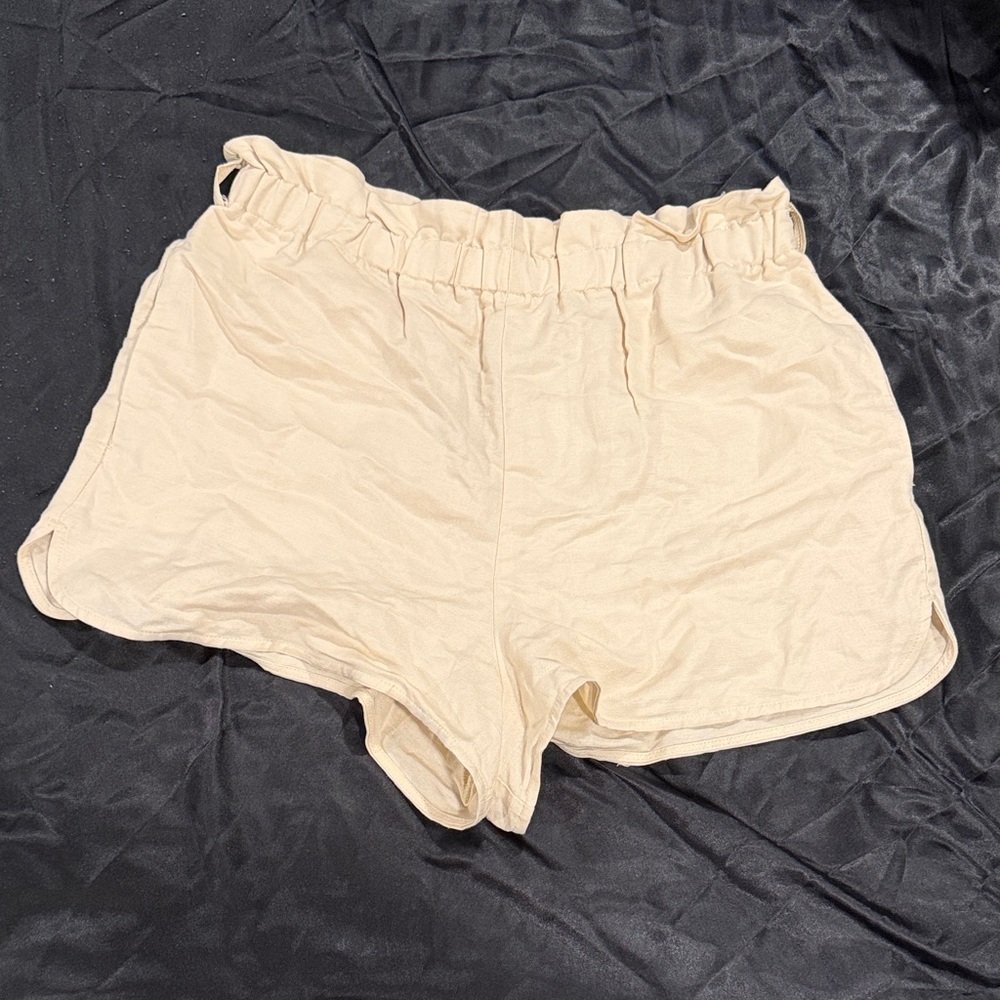 Express Cream Athletic Shorts for Women